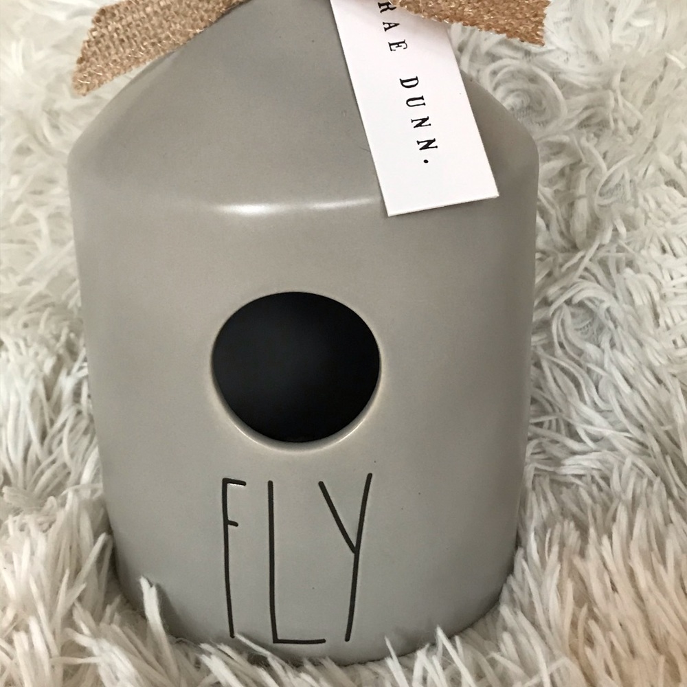 Rae Dunn Gray Fly Birdhouse